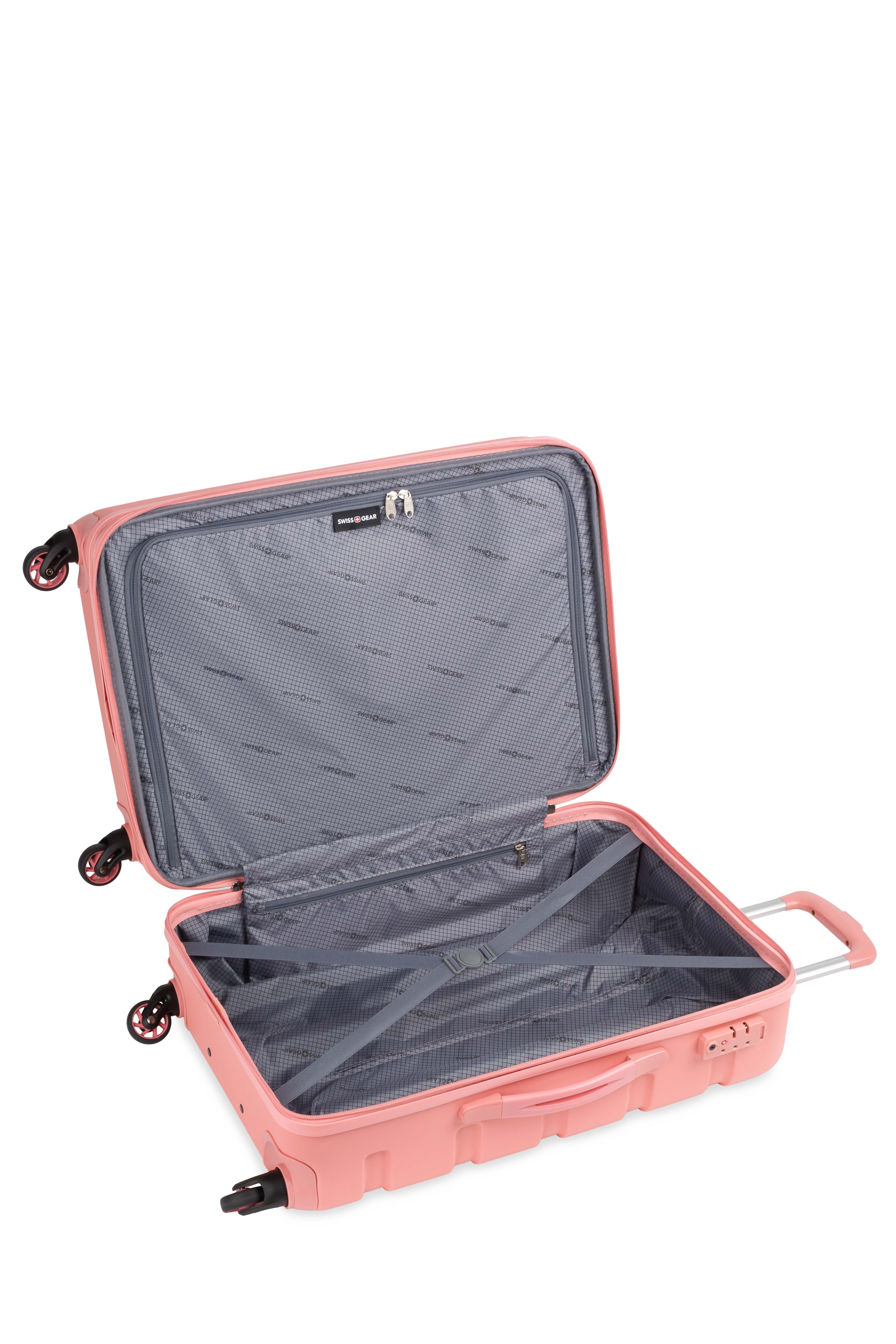 SWISSGEAR Modern Traveler Medium Checked Bundle in Coral/Black/Grey - Image 12