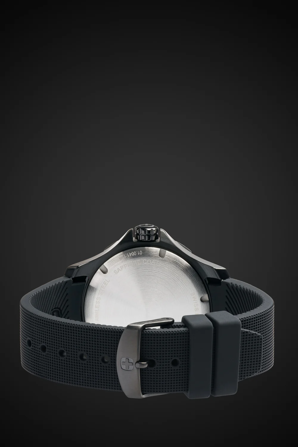 Wenger Seaforce Swiss Watch in All Black with Black Dial and Black Silicone Strap - Image 4