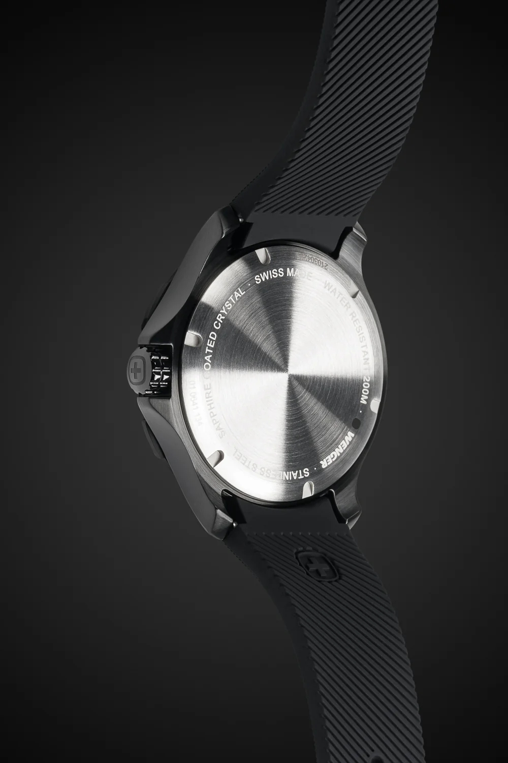 Wenger Seaforce Swiss Watch in All Black with Black Dial and Black Silicone Strap - Image 6