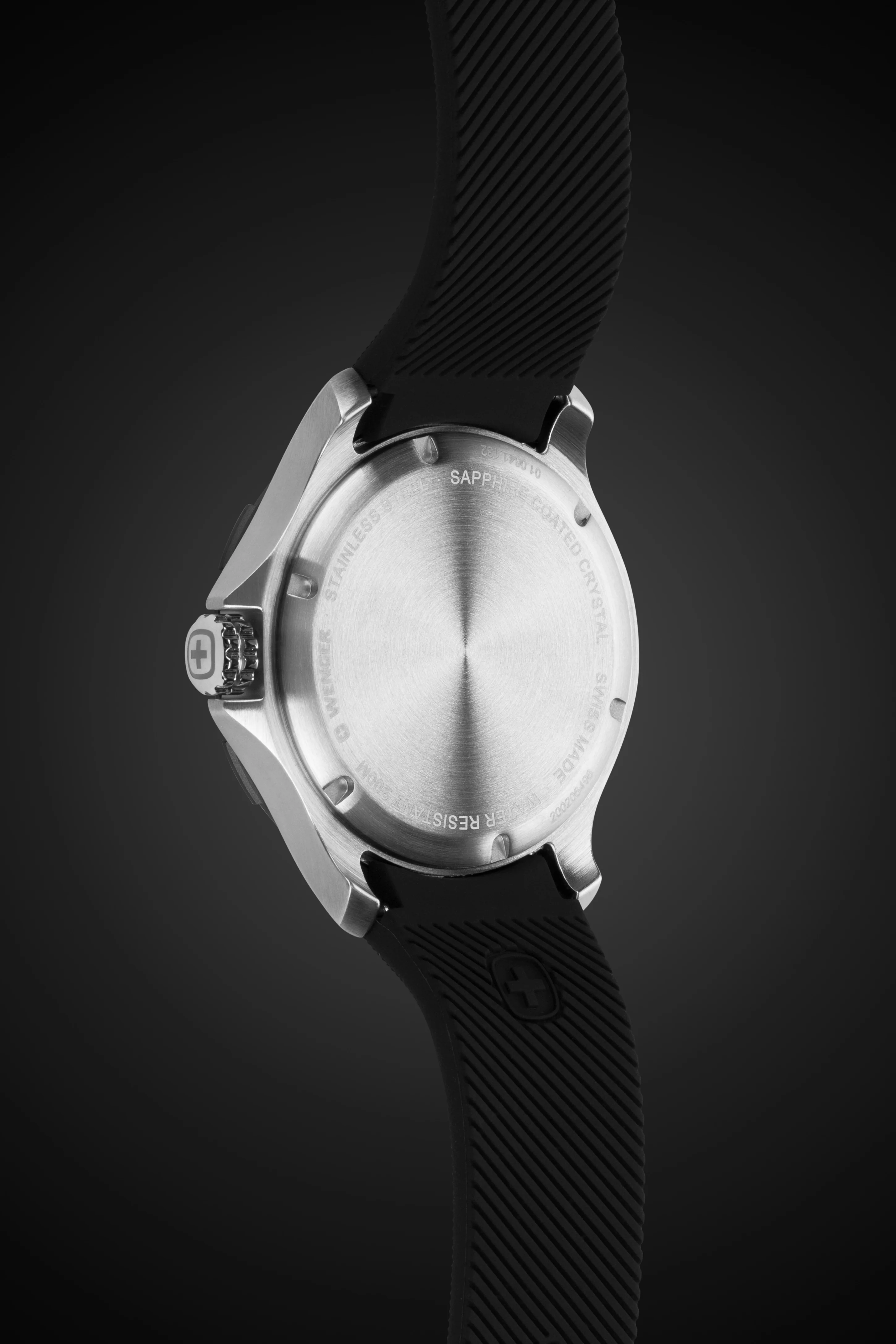 Wenger Seaforce Swiss Watch in Black with Black Dial and Black Silicone Strap - Image 5