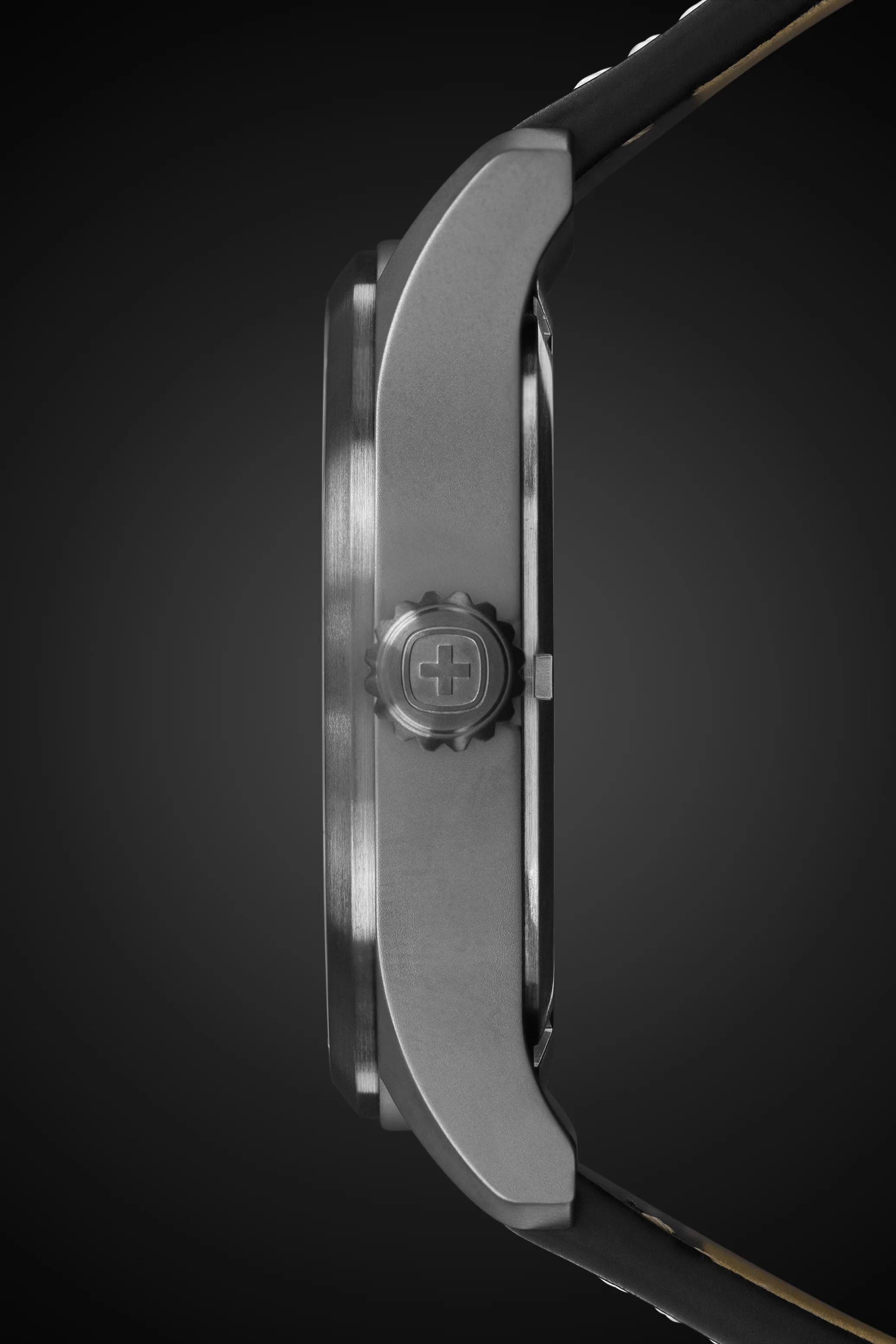 Wenger Terragraph Swiss Watch in Black Ice with White Dial and Black Leather Strap - Image 5